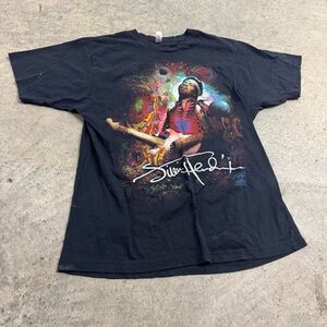 Anvil Jimmy Hendrix Black Graphic T-Shirt Size L Psychedelic Music Y2k Retro